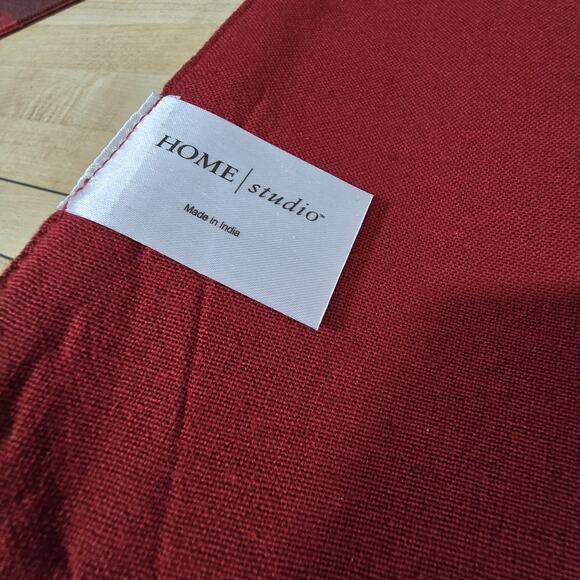 Home Studio Set 8 Woodland Placemats 8"x13" Deer Bear Trees Red Brown Cream - Picture 5 of 13